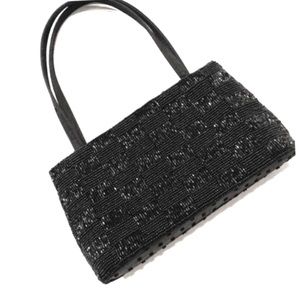 Black Beaded Evening Bag